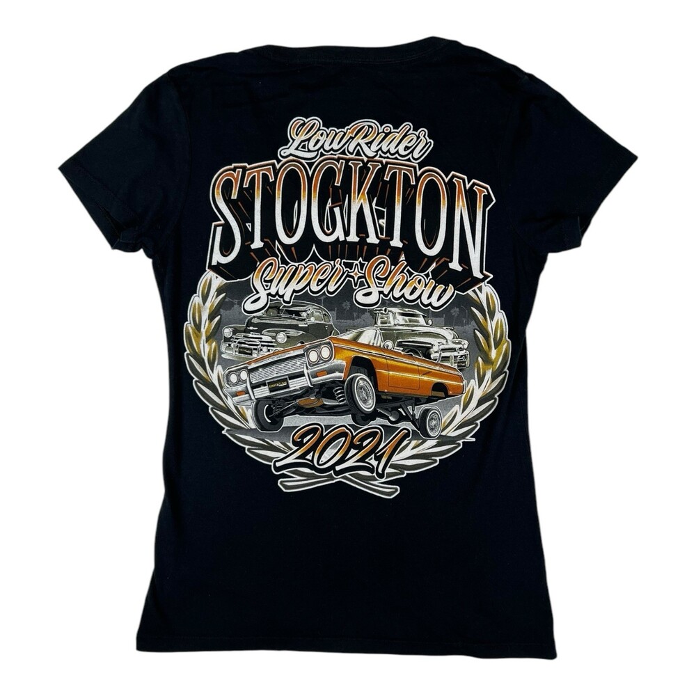 Lowrider Stockton Super Show Women’s T-Shirt Size Medium Chicano Impala